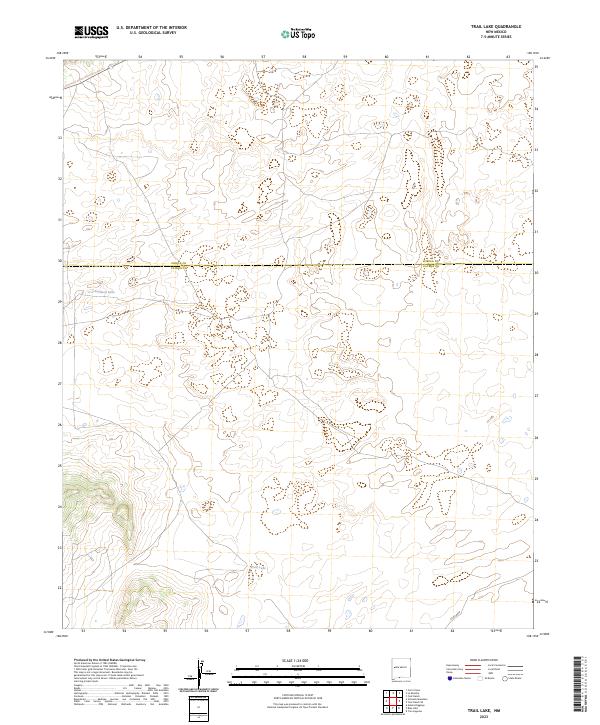 US Topo 7.5-minute map for Trail Lake NM