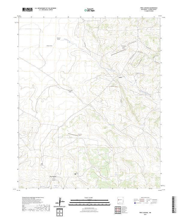 US Topo 7.5-minute map for Tres Lagunas NM