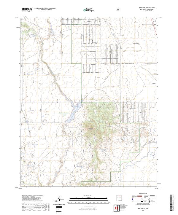 US Topo 7.5-minute map for Tres Orejas NM