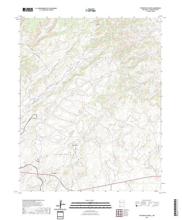 US Topo 7.5-minute map for Tse Bonita School NM