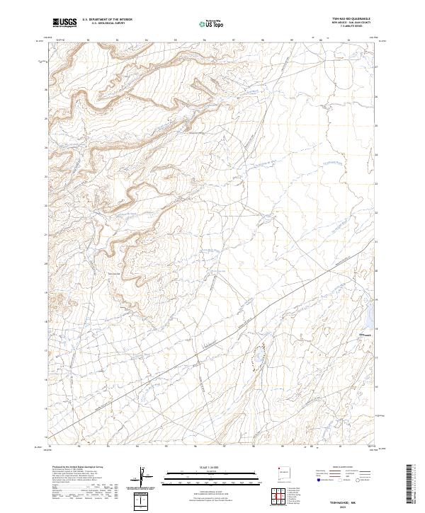 US Topo 7.5-minute map for Tsin-nas-kid NM