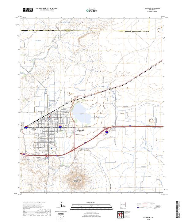 US Topo 7.5-minute map for Tucumcari NM – American Map Store