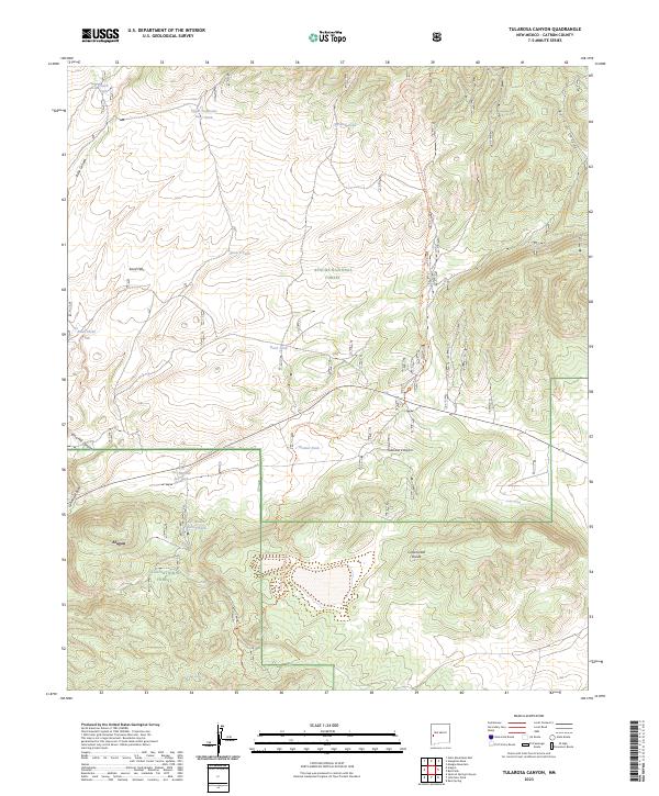 US Topo 7.5-minute map for Tularosa Canyon NM