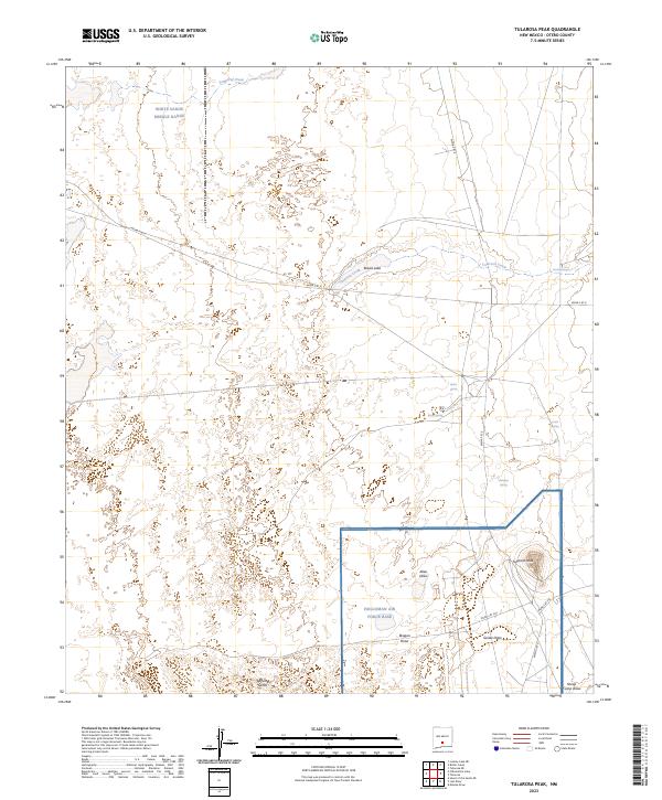 US Topo 7.5-minute map for Tularosa Peak NM