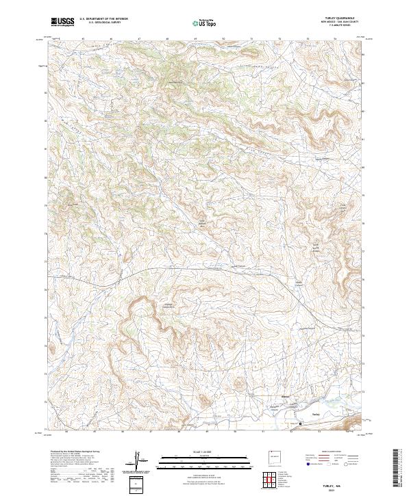 US Topo 7.5-minute map for Turley NM