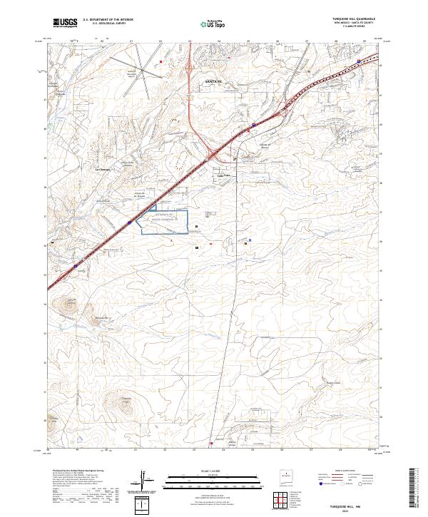 US Topo 7.5-minute map for Turquoise Hill NM