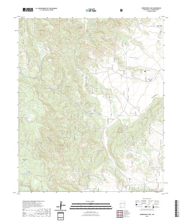 US Topo 7.5-minute map for Underwood Lake NM