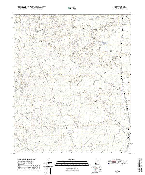 US Topo 7.5-minute map for Upham NM