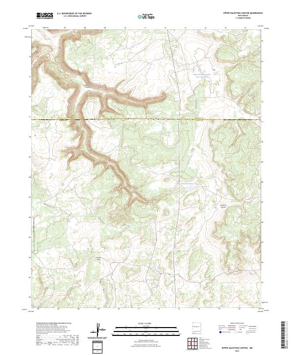 US Topo 7.5-minute map for Upper Galestina Canyon NM