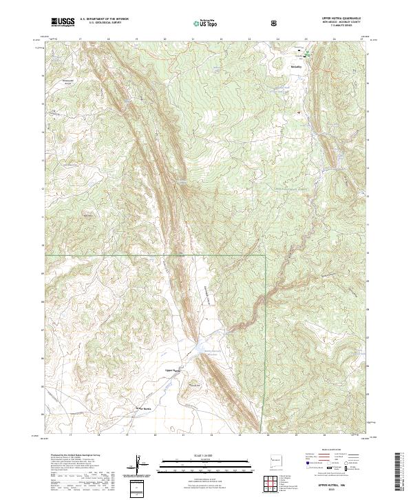 US Topo 7.5-minute map for Upper Nutria NM