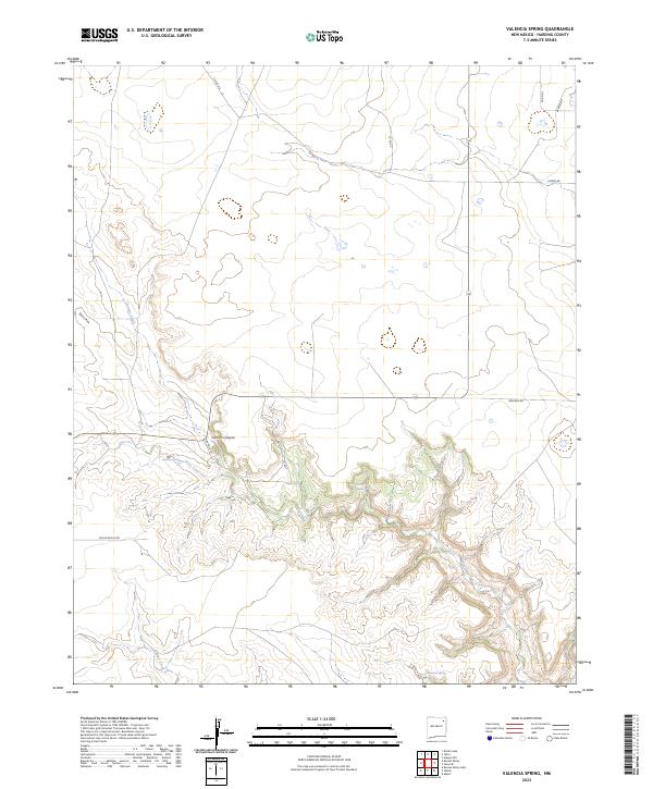 US Topo 7.5-minute map for Valencia Spring NM