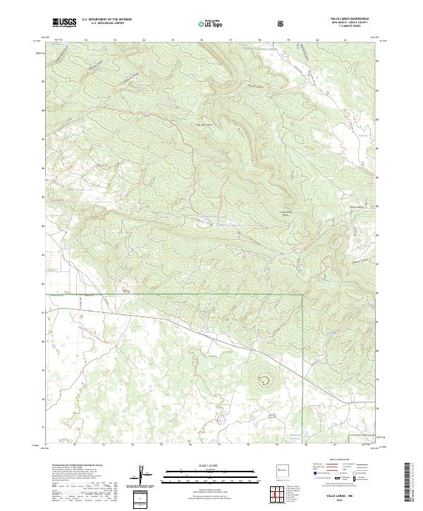 US Topo 7.5-minute map for Valle Largo NM