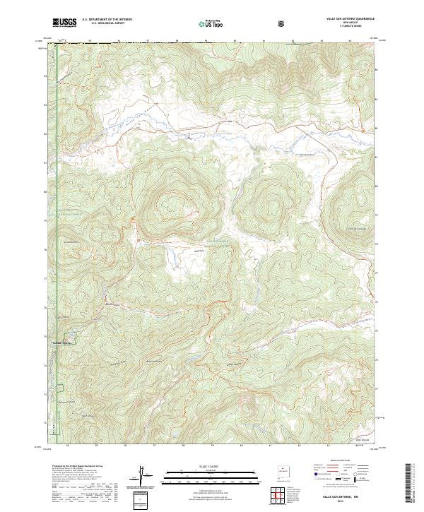 US Topo 7.5-minute map for Valle San Antonio NM