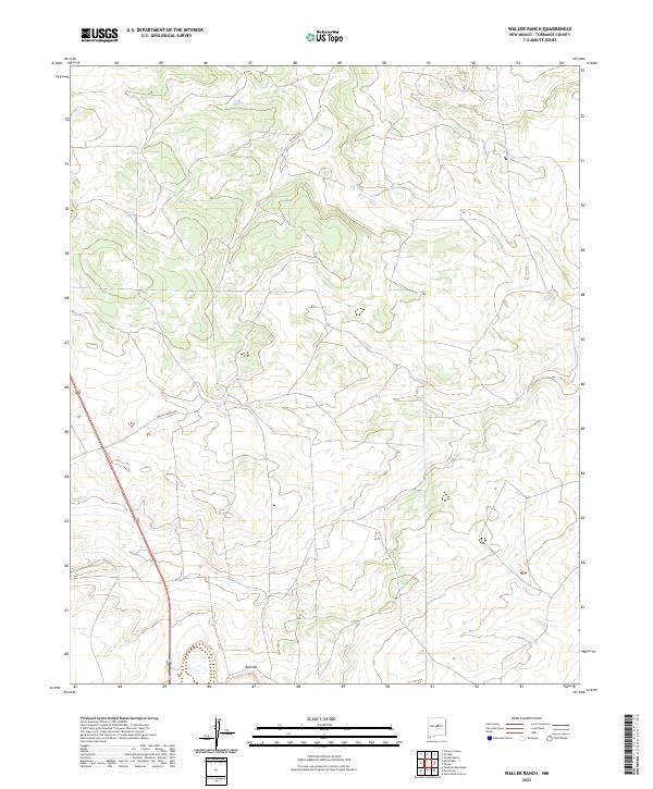 US Topo 7.5-minute map for Waller Ranch NM