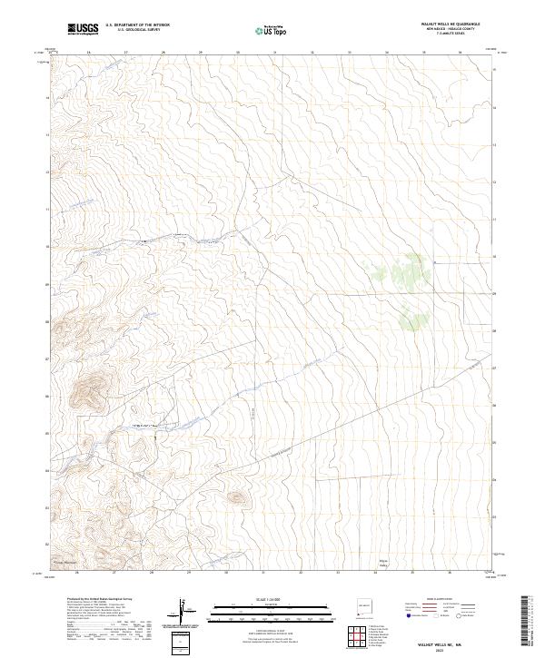 US Topo 7.5-minute map for Walnut Wells NE NM