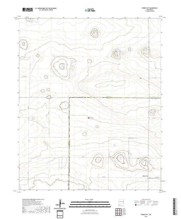 US Topo 7.5-minute map for Weber City NM