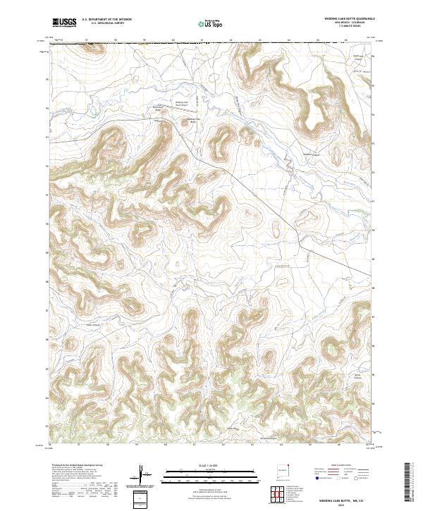 US Topo 7.5-minute map for Wedding Cake Butte NMCO