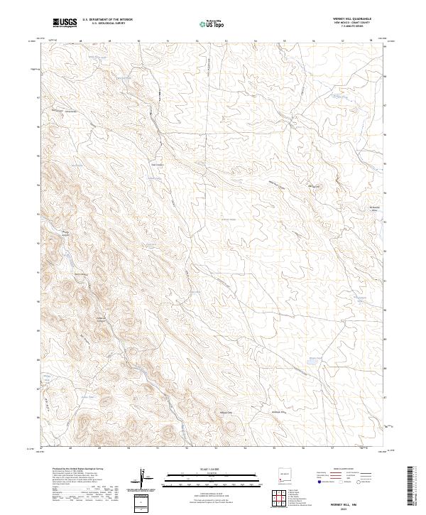 US Topo 7.5-minute map for Werney Hill NM