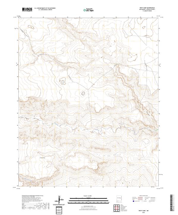 US Topo 7.5-minute map for West Camp NM