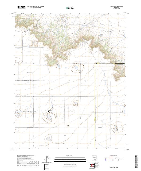 US Topo 7.5-minute map for Wheatland NM