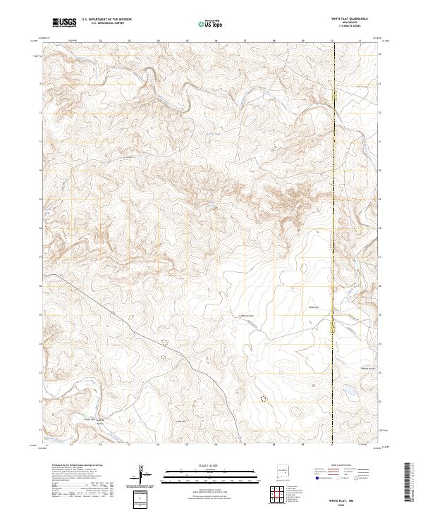 US Topo 7.5-minute map for White Flat NM