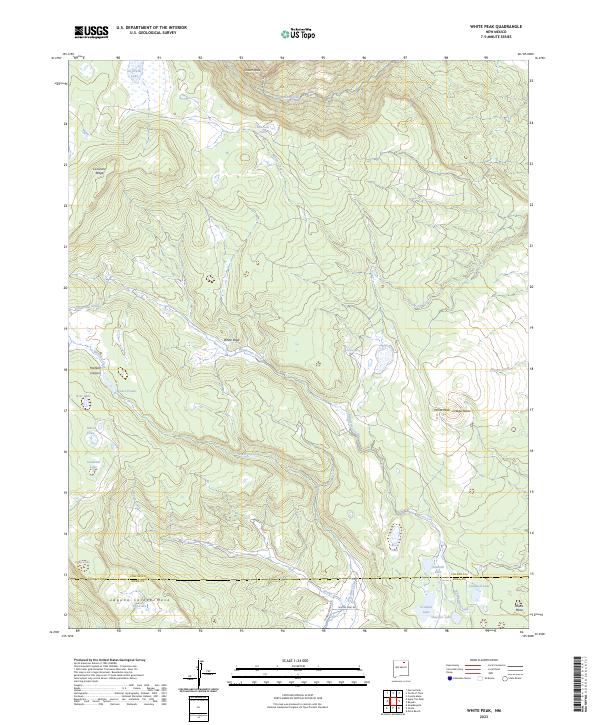 US Topo 7.5-minute map for White Peak NM