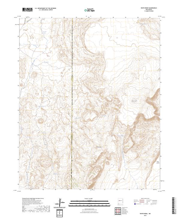 US Topo 7.5-minute map for White Ridge NM