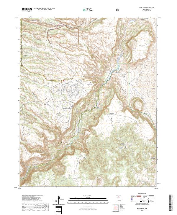 US Topo 7.5-minute map for White Rock NM