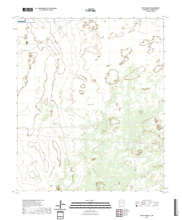 US Topo 7.5-minute map for White Sands SE NM