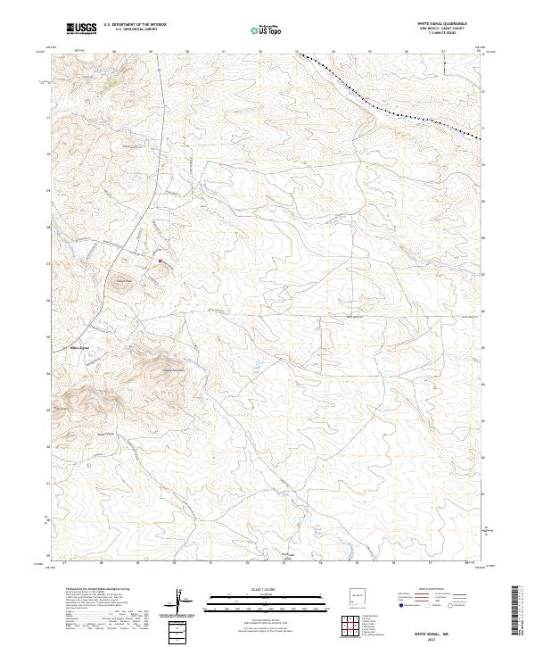 US Topo 7.5-minute map for White Signal NM