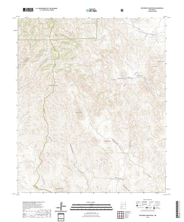 US Topo 7.5-minute map for Whiterock Mountain NM