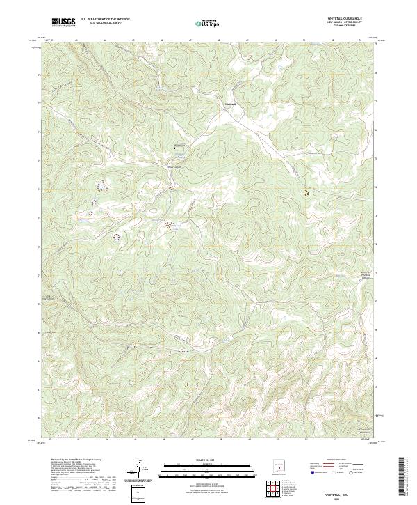 US Topo 7.5-minute map for Whitetail NM