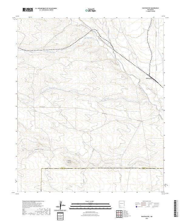 US Topo 7.5-minute map for Whitewater NM