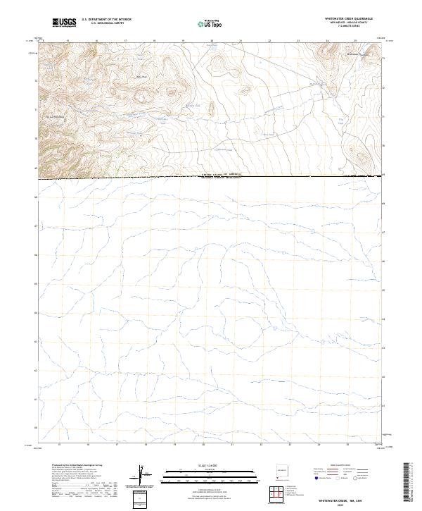 US Topo 7.5-minute map for Whitewater Creek NMCHH