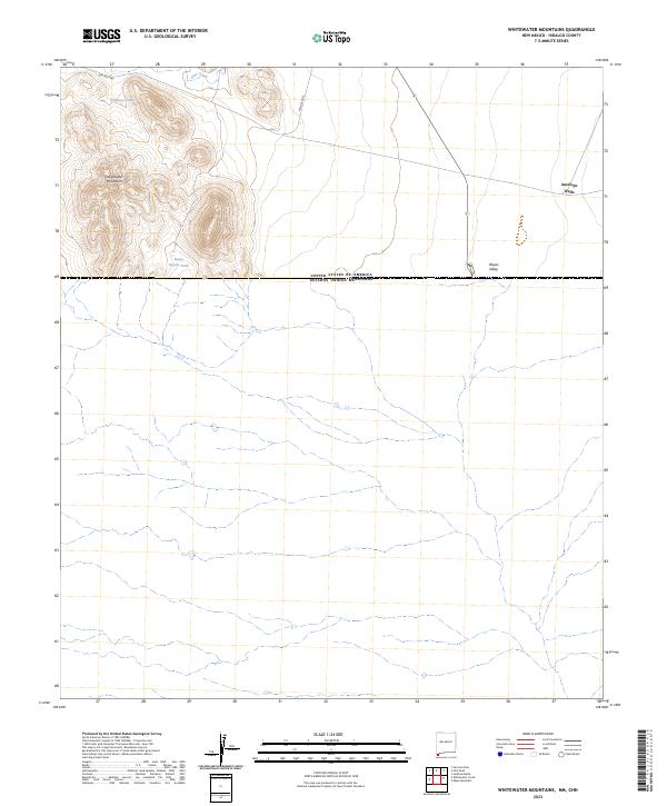 US Topo 7.5-minute map for Whitewater Mountains NMCHH