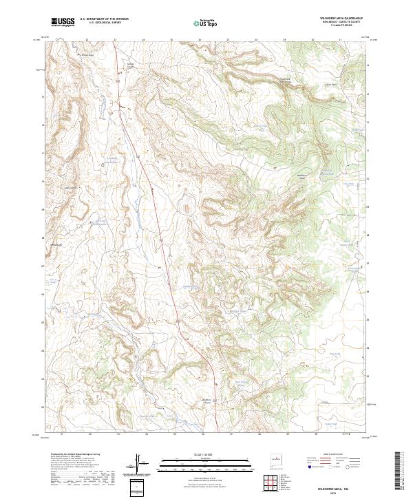 US Topo 7.5-minute map for Wildhorse Mesa NM