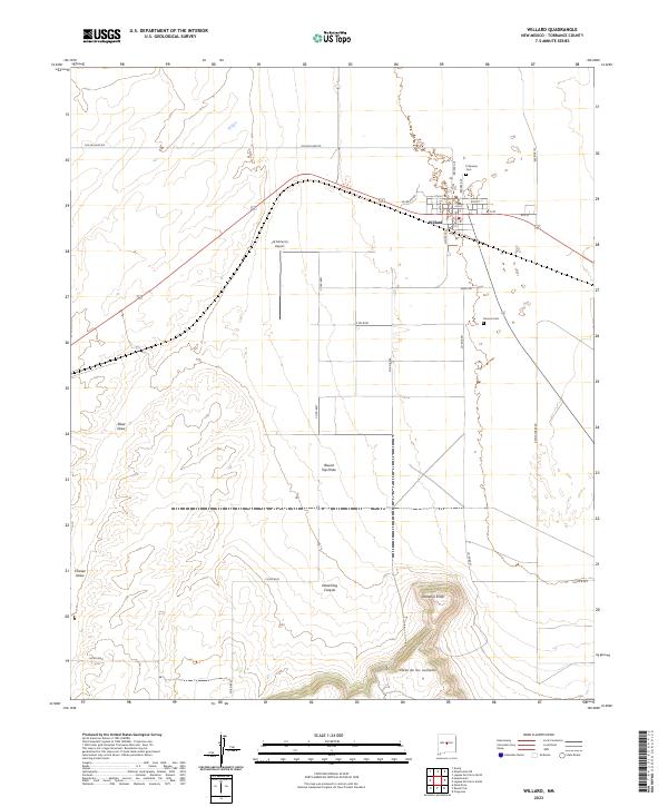 US Topo 7.5-minute map for Willard NM