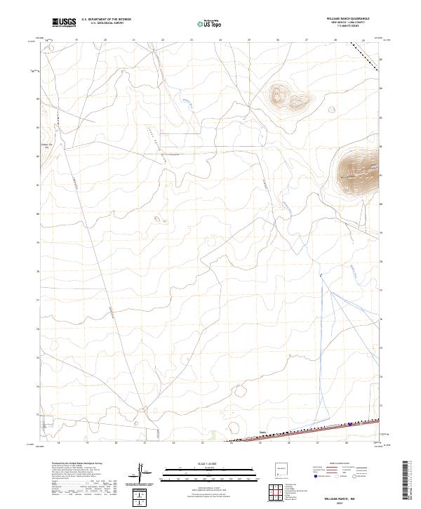 US Topo 7.5-minute map for Williams Ranch NM