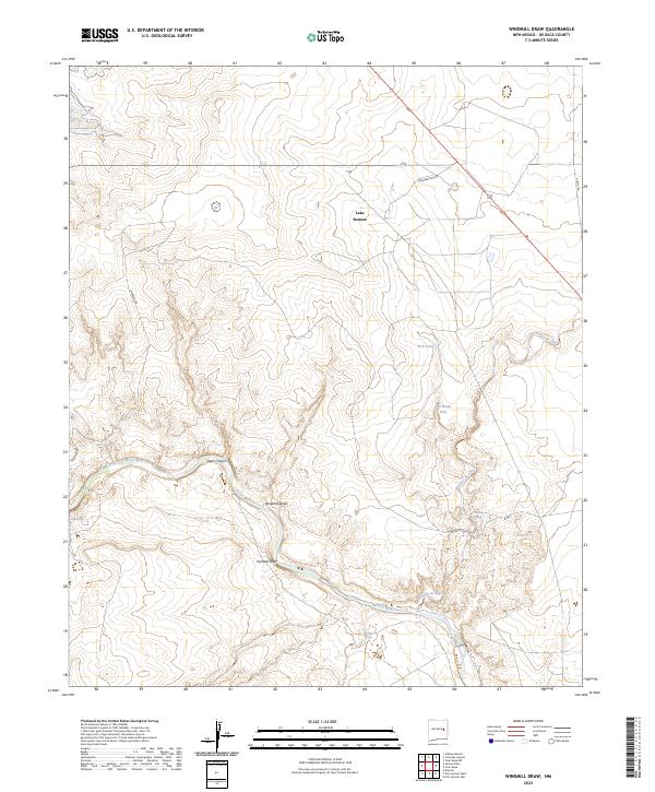 US Topo 7.5-minute map for Windmill Draw NM