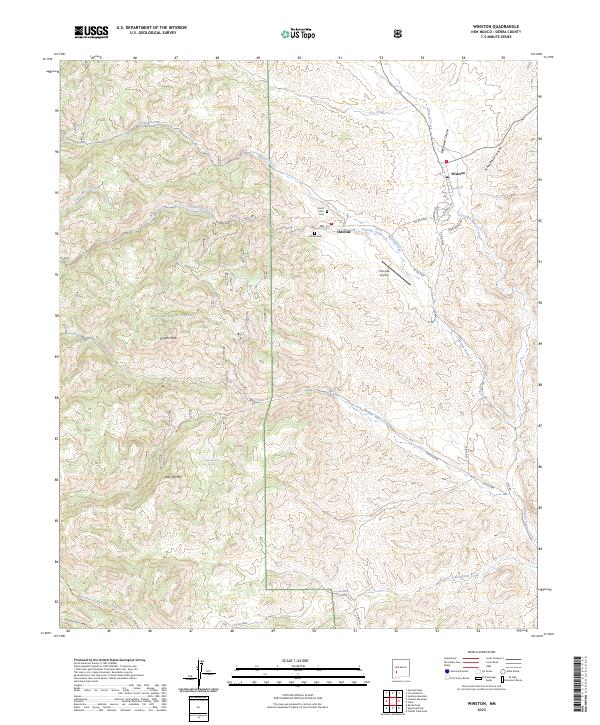 US Topo 7.5-minute map for Winston NM