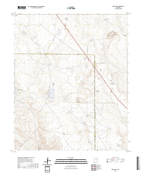 US Topo 7.5-minute map for Wire Lake NM