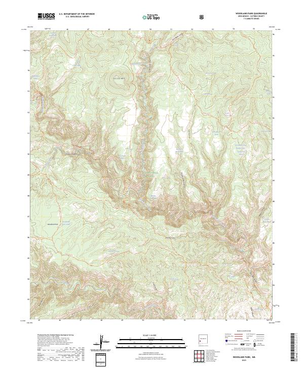 US Topo 7.5-minute map for Woodland Park NM