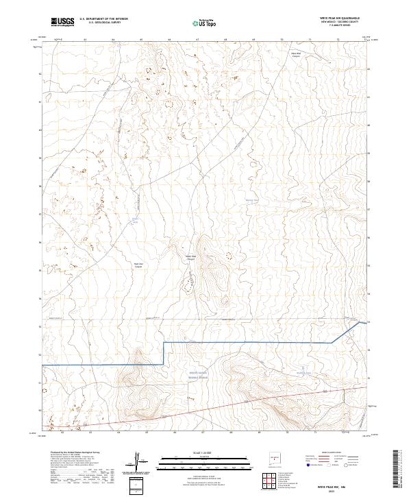 US Topo 7.5-minute map for Wrye Peak NW NM