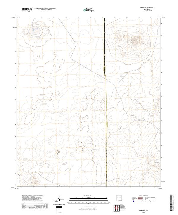 US Topo 7.5-minute map for X-7 Ranch NM