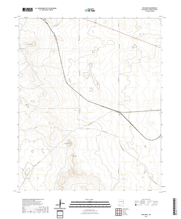 US Topo 7.5-minute map for Yeso Mesa NM