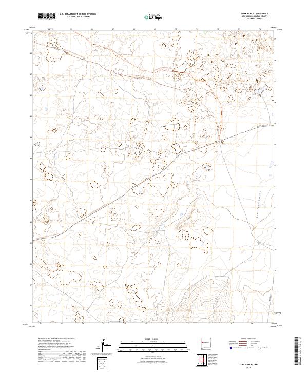 US Topo 7.5-minute map for York Ranch NM