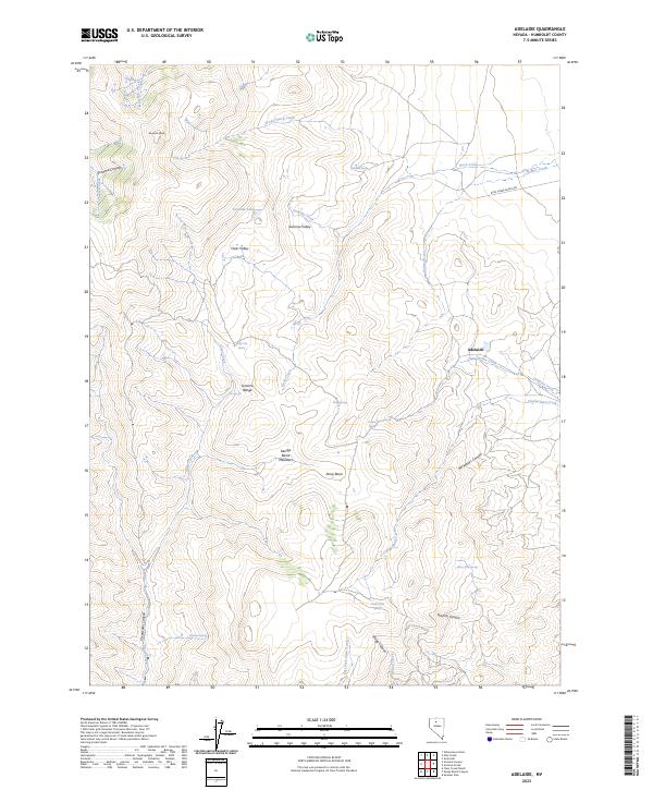US Topo 7.5-minute map for Adelaide NV