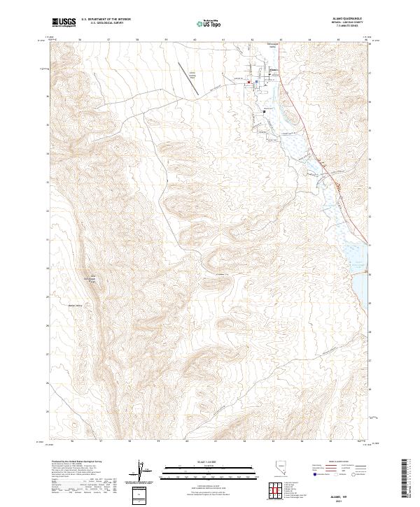 US Topo 7.5-minute map for Alamo NV