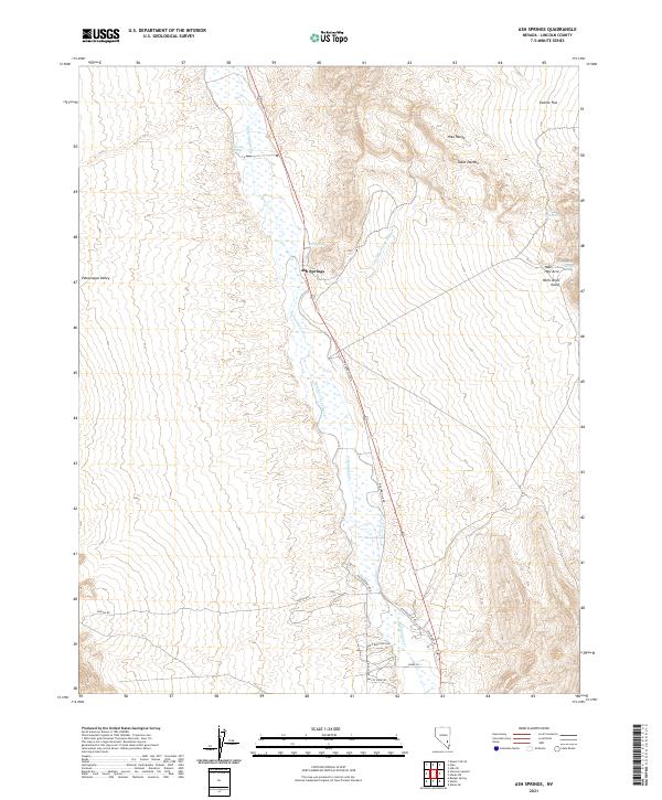 US Topo 7.5-minute map for Ash Springs NV