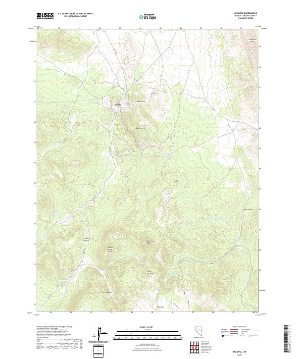 US Topo 7.5-minute map for Atlanta NV